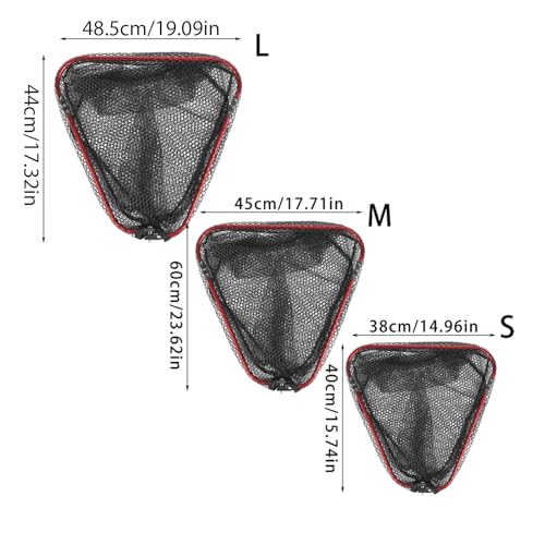 Aluminum Foldable Net Head Replacement Saltwater Fishing Tools Outdoor Landing Fishing 40cm / 60cm / 65cm - size: M 45X60cm