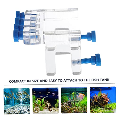 balacoo 3pcs Tank Supplies Dosing Pump Hose Clamp Wall Fish Tank Clip Aquarium Accessories - color: Transparentx3pcs, size: 8X6X4.5CMx3pcs