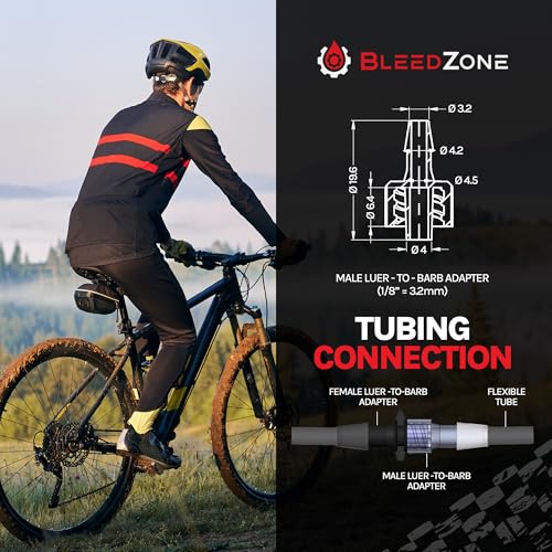 BleedZone Male 1/8" Hose Barb Fittings - PP Polypropylene Adapter, Hose Barb Luer Lock Connector, 25x Adapter for Lab Equipment - style: Male 25x