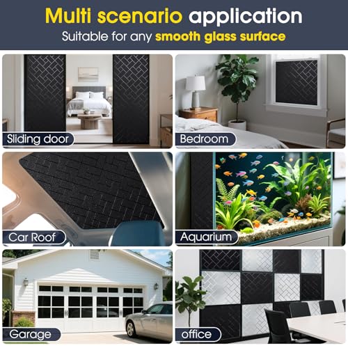 Coavas Total Blackout Window Privacy Film 100% Light Blocking & UV Protection, Static Cling Frosted Privacy Cover No Glue Heat Control Room Darkening Shade for Bedroom, Nursery,17.5 x 78.7 inches - color: Blackout, size: 17.5 x 78.7 Inch