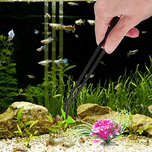 Abaodam 4Pcs Aquarium Cleaning Tools Durable Tweezers Pipette for Fish Tank Waste Removal for Aquatic Plants Substrate Maintenance