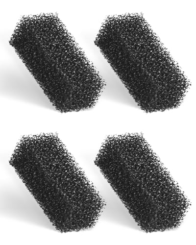 Pawfly 4 Pcs Replacement Filter Pads for 3-10 Gallon Internal Aquarium Filter, Fish Tank Filter Media Sponge, Black Bio Foam for Water Filtration - size: Replacement Filter(3-10 Gal)