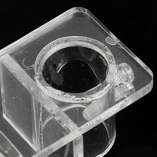 20mm Inner Diameter Acrylic Aquarium Pipe Clip – Water Tube Holder for Lily Pipes, Hot Bend Design Saves Space, Fits Glass Up to 2cm Thickness