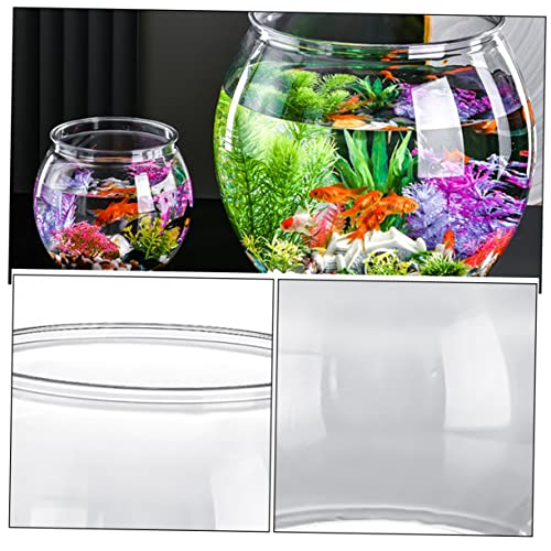 Plastic Round Goldfish Aquarium Fish Tank for Goldfish Fish Bowls Decorative Portable and Easy to Clean - size: 28x28cm