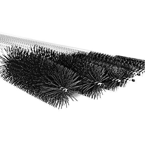 MOSOLAN Black Nylon Cleaning Brush Set, 12-Piece, Suitable for Bottle, Teapot, Airbrushes, Espresso Machines, Protective Design, Dishwasher Safe