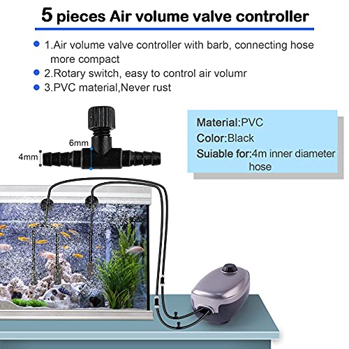 32.8 feet Aquarium Airline tubing Hose 10 air Stone for Fish Tank 10 Aquarium one Way air Check Value for Fish Tank 10 Aquarium Suction Cups 5 Each Aquarium air Controller and I T Hose connectors - size: 32.8 feet aquarium tubing with 46 kits
