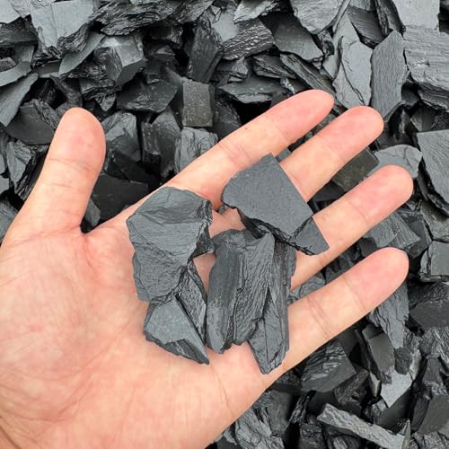Natural Rocks Slate Stone 1-2.5 Inches Decorative Rocks for Miniature Landscaping,Fairy Gardens,Bonsai,DIY Crafts, Aquariums & Reptile Terrariums-2lb - size: 2lb(1-2.5Inch)