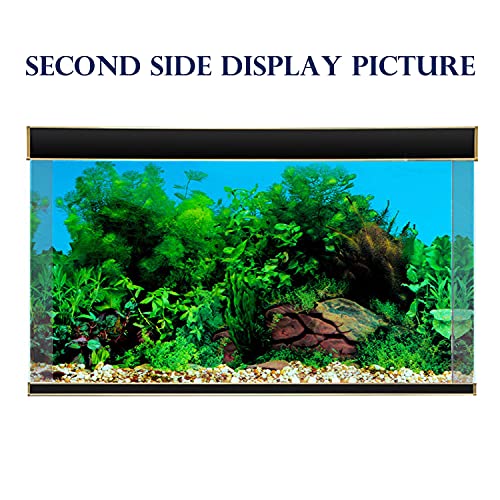 ELEBOX New 23" x 71" Fish Tank Background Stickers Wallpaper 2 Sided Seaweed Water Plants Aquarium Background Decoration - color: Sea Anemone, size: H:23.4"x L:71.7"