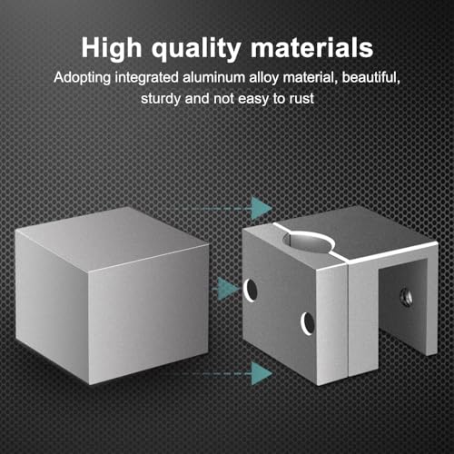 MiOYOOW Aquarium Tube Fixture Holder, Aluminum Alloy Water Pipe Fixing Clip, Adjustable Inflow Outflow Pipe Clamp Holder for Less Than 0.7in Tubes