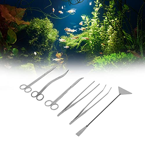 HEEPDD Aquarium Tools Aquarium Set, Tools with Scissors and Tweezers for Plant Care Set, Stainless Steel Nan Supplies