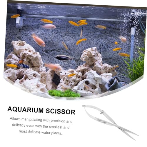 HANABASS Portable Aquarium Spring Scissors Stainless Steel Clipper for Aquascaping Precision Cutting of Delicate Plants Tool for Aquarium Care