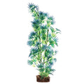 GloFish Plant Aquarium Décor, Green and Blue Large, Fluorescent Under Blue LED Light - size: Large