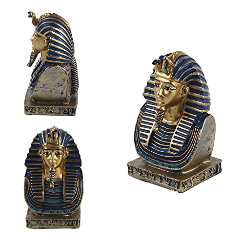 Ancient Egypt Pharaoh Aquarium Fish Tank Decorations Decor (Set of 3) Sphinx Mummy Priest Skull Statue Sculpture Reptile Turtle Lizard Spider Tanks Terrarium Décor Ornament Pet - color: Ancient Egypt B