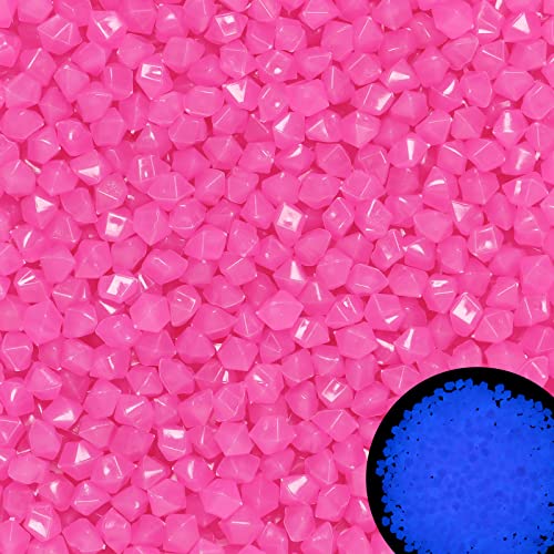 850pc Glow in The Dark Rocks Outdoor Glow in The Dark Garden Pebbles Glow Rocks for Landscaping Walkway Backyard Pathway Lawn Potted Plant(Pink) - size: 850, style: Pink