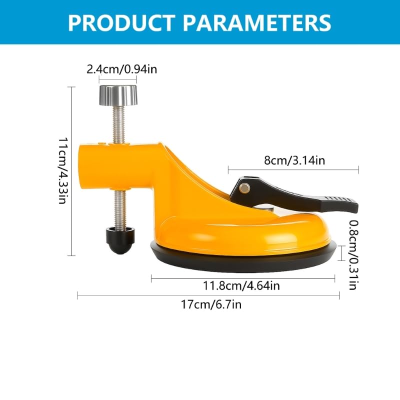 Adjustable Height Setter, Professional Countertop Leveling Tool with Vacuum Rubber Clamps, Floor Gap Fixer for Laminate, Wood, Tile, Vinyl Floor Gap Repair Tool, Seamless Tile and Slab Installation