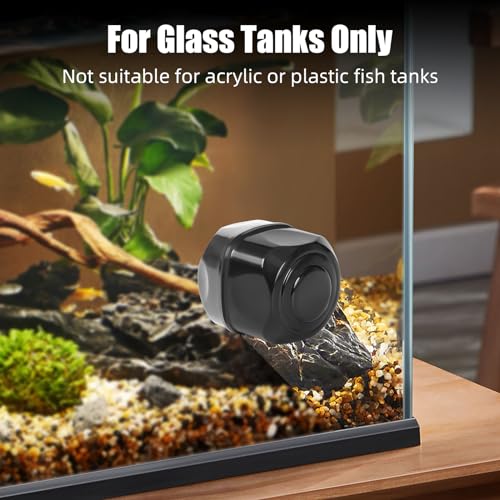 AQUANEAT Aquarium Magnetic Brush, Glass Fish Tank Cleaner, Algae Scraper, Not for Acrylic and Plastic, Large - size: Large