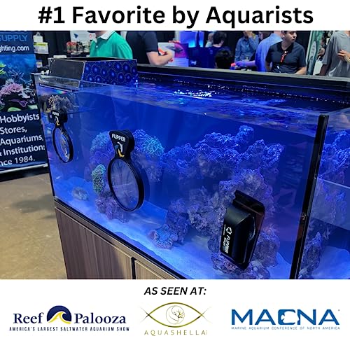 FLIPPER DeepSee Nano 3″ Magnetic Aquarium Viewer – Optical-Grade Magnifying Lens for Clear Underwater Viewing – Reef & Freshwater Tank Accessory for Fish, Coral & Aquascapes (Up to 3/8″ Glass) – Black - color: Black, size: NANO 3"