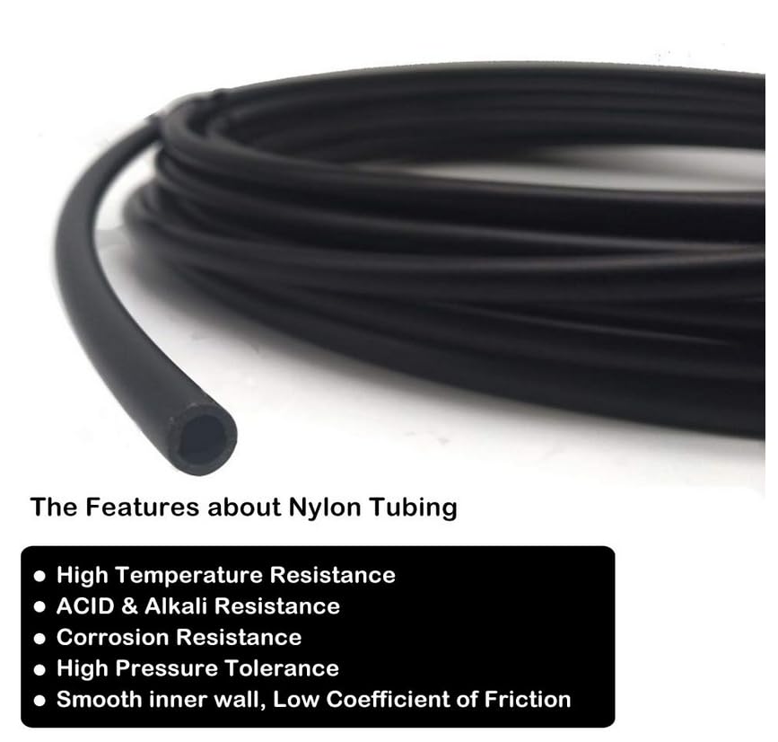 ECOVERVE PU Airline Tubing with Push-to-Connect Fittings, Compressor Tube Repair Kit for Pneumatic Tools, Air Compressors, Automobiles 3/8''OD with Connectors - style: 3/8''OD with Connectors