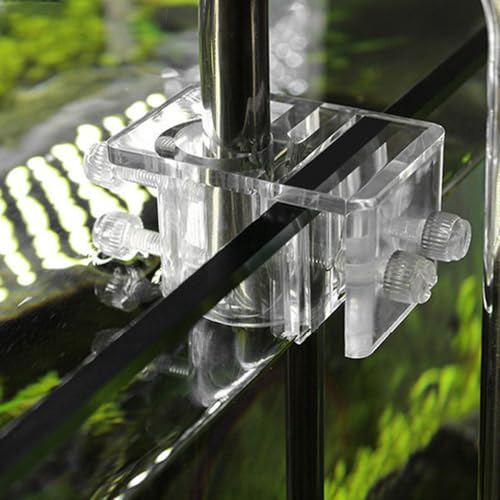 2Pcs Transparent Acrylic Aquarium Hose Clamp Holder Tube Clip for 12-18mm Pipes No-Suction Mount for Fish Tank Wall 5-15mm