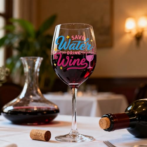 GLOBLELAND 18 Sheets Red Wine Text Transfer Stickers 3.9x3.6inch Colorful Drink Words Transfer Decal Rub on Transfer for Cup Decal Vase Glass Art Crafts Decorations - style: Red Wine Text