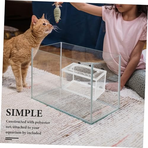 Aquarium Mesh Fish Net for Fry Incubator Suction Cup Breeding Box Betta Fish Aquarium Net