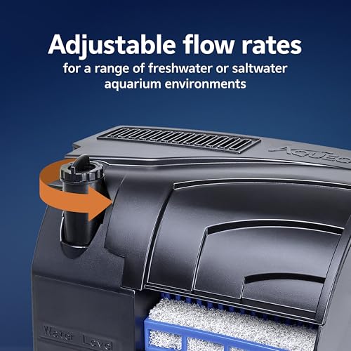 Aqueon SmartClean Power Filter with EcoRenew Filter Cartridge, Quick and Easy Water Changes, Quiet Operation, Adjustable Flow, for 20-30 Gallon Freshwater and Saltwater Aquariums, Large - size: 20-30 Gallons