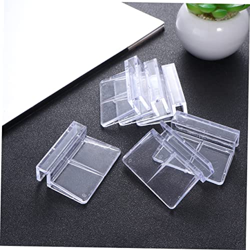 Fish Tank Cover Frame Support 10pcs 6mm Acrylic Brackets Sturdy Safe for 5-6mm Glass Tanks