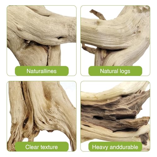 Tfwadmx Aquarium Driftwood, 7-11" Spider Wood Sinkable Driftwood for Fish Tank Decorations Natural Branches for Reptile, Assorted Spider Wood Branch Pack of 3 - size: Spiderwood（7-11 inch pack of 3）