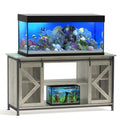 50-80 Gallon Fish Tank Stand, Heavy Duty Aquarium Stand with Cabinet for Fish Tank Accessories Storage - 1000 LBS Capacity, 58.9" L x 19.7" W x 32.6" H, Gray