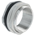 Murtenze 2" Bulkhead Water Tank Connector, Stainless Steel Water Tank Fitting Thru-bulk Adapter, Water Pipe Connector for Rain Barrels/Aquariums/Water Tanks - size: 2 Inch