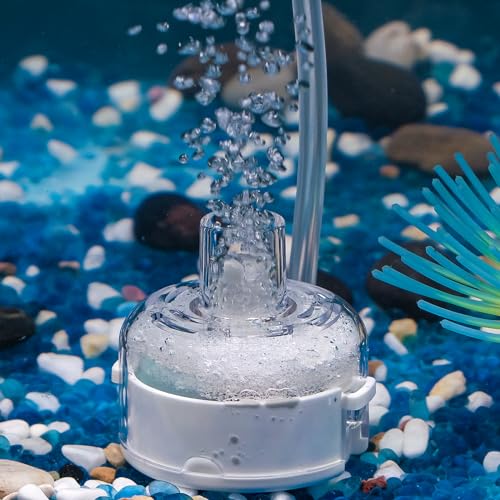 Pawfly Mini Aquarium Sponge Filter, Small Fish Tank Internal Filter with Foam and Air Stone Submersible Bio Sponge Filter for Fish Tanks up to 5 Gallon (Air Pump & Airline Tubing Not Included) - size: Small