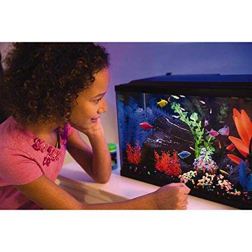 GloFish Plant Aquarium Décor, Green and Blue Large, Fluorescent Under Blue LED Light - size: Large