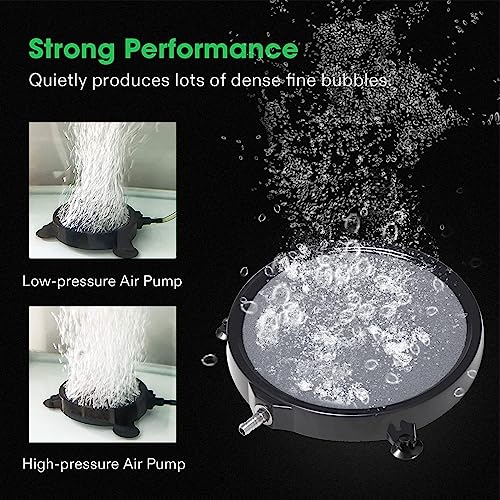 VIVOSUN Air Stone Disc 8 x 8 Inch with Shell and Sucker for Aquarium, Fish Tank and Hydroponics Air Pump (Pack of 2) - size: 8 inch (Pack of 2)