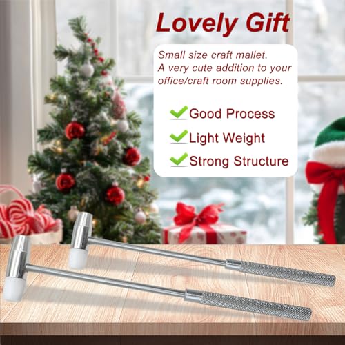 Lightweight Small Hammer, Jewelry Mallet, Craft Hammer for Small Projects, Jewelry, Watch, Tuning, Woodworking, DIY, Leather, Anti Slip Grip, 2 Pcs - color: Dual Head Hammer, 2pcs