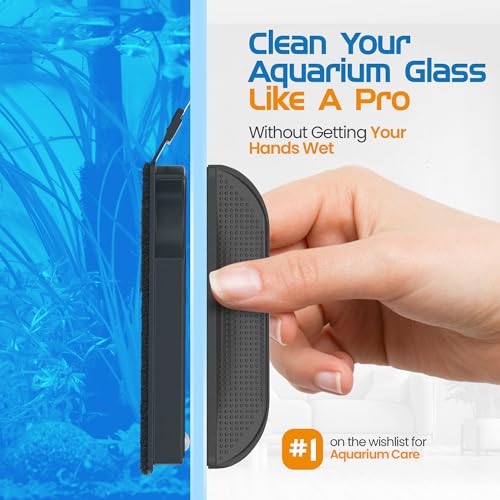 FL!PPER Flipper Cleaner Float - 2-in-1 Floating Magnetic Aquarium Glass Cleaner - Fish Tank Cleaner - Scrubber & Scraper Aquarium Cleaning Tools – Floating Fish Tank Cleaner, Max