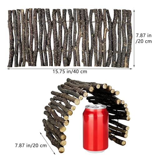 Hamiledyi 3pcs Large Reptile Hides Bearded Dragon Hide Bendable Climbing Bridge Wood Tunnel Tortoise Hut Lizard Hiding Cave for Snake Turtle Gecko Chameleon (15.8" x 7.9")