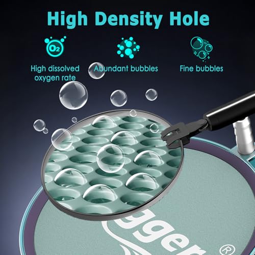 hygger Aquarium Air Stone 2 Inch 2 Pack, Fish Tank Bubbler Stone, Air Bubble Aerator Oxygen Diffuser, Air Pump Accessories for Aquariums, Fish Tanks, Hydroponics and Ponds - size: 2-Piece 2 Inch