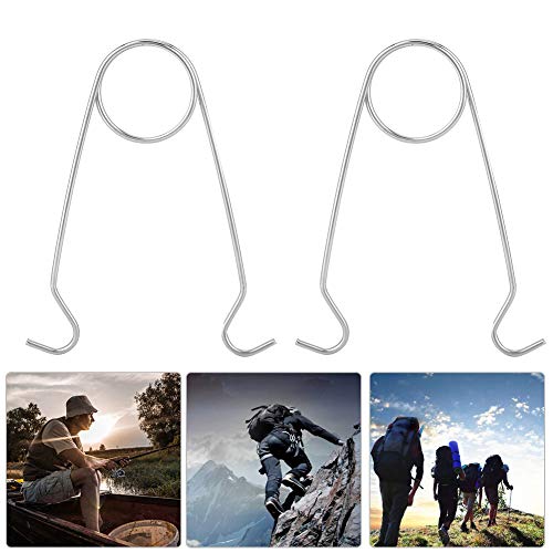 2Pcs Stainless Steel Fish Mouth Jaw Spreaders Hanging Hook Rack for Water Bottle