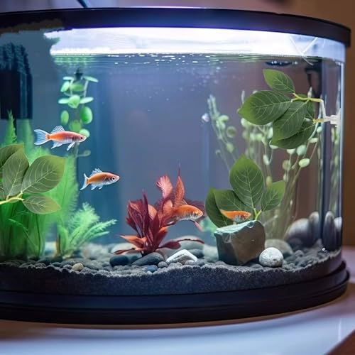 2 Pcs Fish Tank Accessories Fish Leaf Pad Aquarium Décor Simulating The Natural Habitat for Betta Spawning Grounds Breeding Resting Bed with Plastic Suction Cup