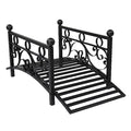 VINGLI 3.4ft Metal Garden Bridge, 330lbs Capacity Garden Bridges for Outdoors with Anti-Rust Coated Finish, Easy Assembly, Outdoor Decor Bridge for Garden Landscape, Backyard, Stream, Pond