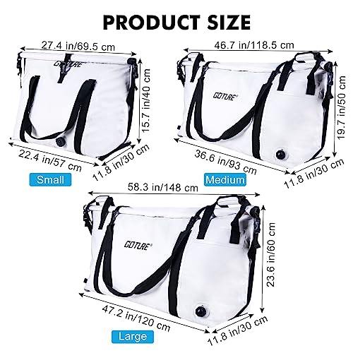 Goture Insulated Fish Cooler Bag,Travel Insulated Cooler Bag,Monster Leakproof Fish Kill Bag, Portable Small/Medium/Large Cooler Bag for Outdoor Travel Camp Beach Picnic with Drain Plug - color: Large-58.3x11.8x23.6in
