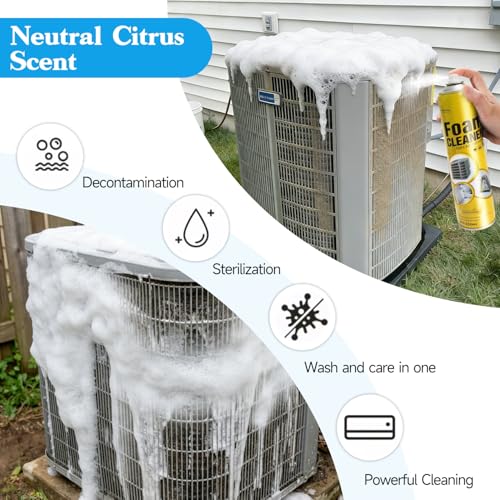 YIYAO Foam Blaster AC Coil Cleaner for AC Unit Kit, Include 3-Piece Set of Air Conditioner Condenser Fin Cleaning Brush Coil Cleaning Brush
