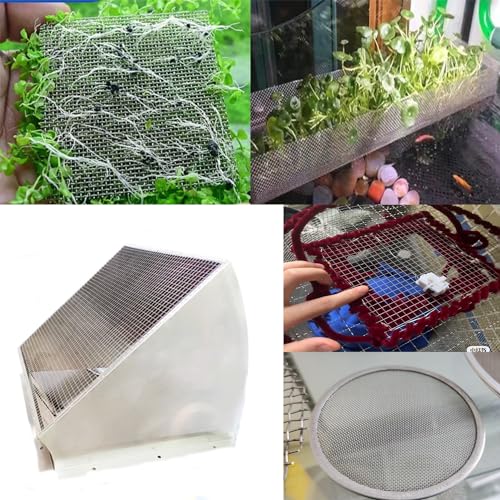 304 Stainless Steel Woven Mesh, 8 Hard and Heat-Resistant Woven Mesh 8"X11.8" (20X30cm) for Air Vent, Animal Cage, Cabinets, Aquarium Wire Mats (4Pack, 8in x 11.8in)