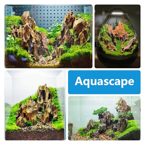 Aquarium Rocks 5lb Dragon Stone for Aquariums Aquascaping Landscaping Model Fish Tanks Terrariums Vivariums Decoration Paludarium Amphibian Enclosures-2-4 Inches - size: 5LB(2-4 Inches)