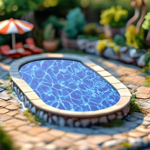 10sheets Water Ripple Pattern Sticker Simulated Water Paper for Wall Decor DIY Craft