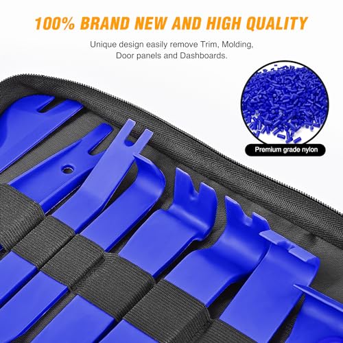 GOOACC 330Pcs Trim Removal Tool, Auto Push Pin Bumper Retainer Clip Set Fastener Terminal Remover Tool Adhesive Cable Clips Pry Kit Car Panel Radio Removal Auto Clip Pliers, Blue - color: 330Pcs Clips Removal Kit Blue