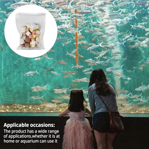 5 Pack Aquarium Filter Media Bags, 5.5 x 7.9 Inch Reusable Mesh Bags with Zipper for Activated Carbon Resins (5)