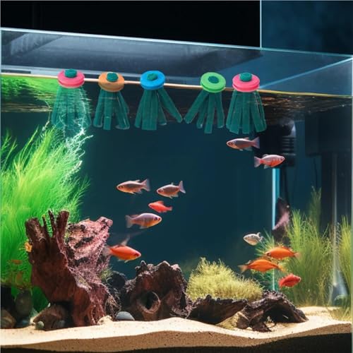 20pcs Spawning Mops for Fish Set Fish Breeding Spawning Mop Reusable Scrubber Floating Tool Kit for Aquatic Shrimp Turtles