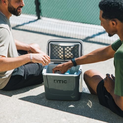 RTIC 8 QT Road Trip Personal Cooler, Small, Compact, Insulated, Portable Ice Chest Box for Food, Drink, Beverage, Beach, Camping, Picnic, Fishing, Boat, 12-Can Capacity - color: Cobalt & White