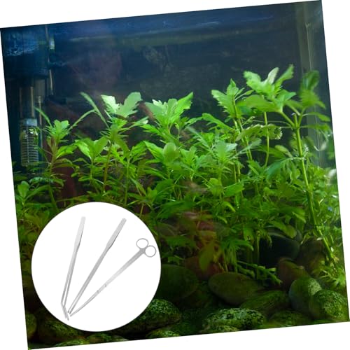 Toddmomy 1set Aquarium Plant Tools Set Scissors Tweezers and Spatula for Fish Tank Aquascaping